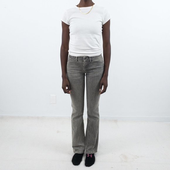 Tahari 2 Straight Leg Stretch Trouser Jeans Gray - Picture 3 of 11